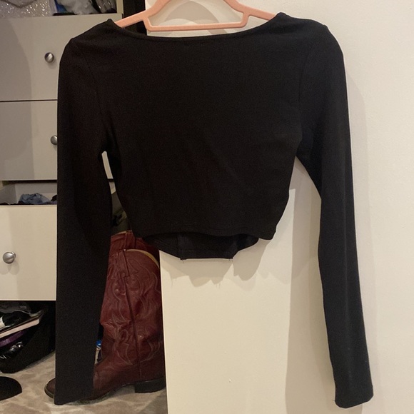 Garage Long Sleeve Corset-Style Long Sleeve Tee - Picture 4 of 4